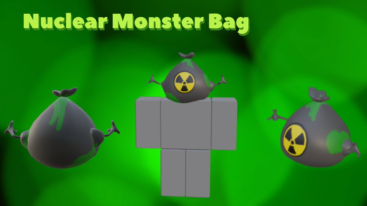 SPYandPeanut's tweet image. Nuclear Monster Bag 😎
@roblox
#roblox #robloxugc #robloxugcitem #ugc #ugcitem #blender