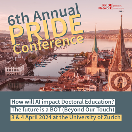 #destinationreveal for the 6th Annual PRIDE Conference 2024:
We will go to Zurich! Our host is the University of Zurich @uzh_en, the largest university in Switzerland. And the conference topic is: How will AI impact Doctoral Education?
Early birds can register from September 1st!