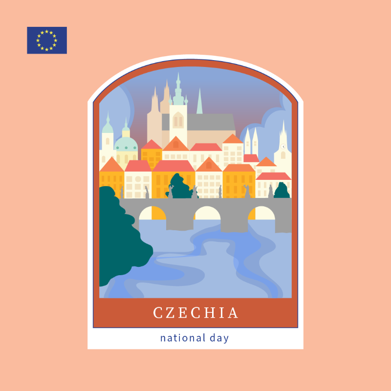 EUCouncil's tweet photo. Happy national day to all Czech people!

🇨🇿 &amp; 🇪🇺: @EU4Space is based in Prague. This EU agency manages Galileo (the EU navigation system) and Copernicus (the EU’s Earth observation programme).