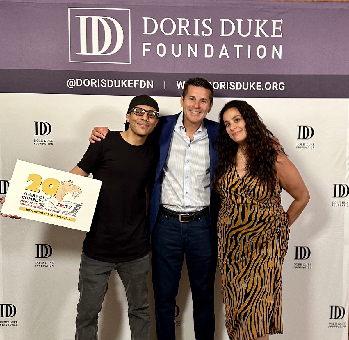 Great panel last night <a href="/DorisDukeFdn/">Doris Duke Foundation</a> 
<a href="/DeanObeidallah/">(((DeanObeidallah)))</a> <a href="/maysoonzayid/">Maysoon</a> talking about the upcoming 20 Year NY Arab American Comedy Festival Anniversary Nov 16-19 🤩