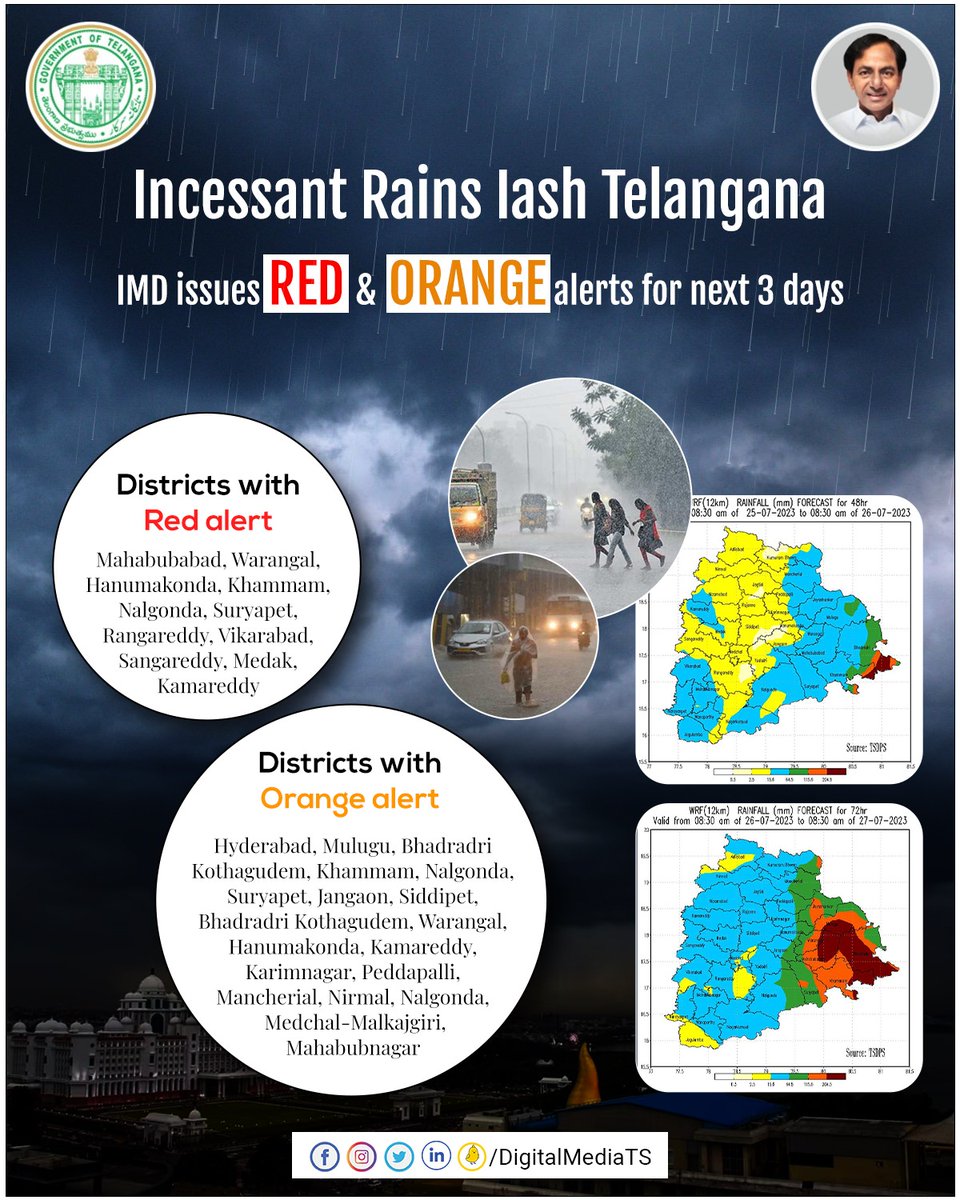 Karan50213926's tweet photo. @SabithaindraTRS please ma'am it's a request to declare holidays for schools and colleges for next three days amid red and orange alert. #TelanganaRains please declare holidays to schools and colleges @TelanganaCMO @KTRBRS https://t.co/tRYPTBbcof