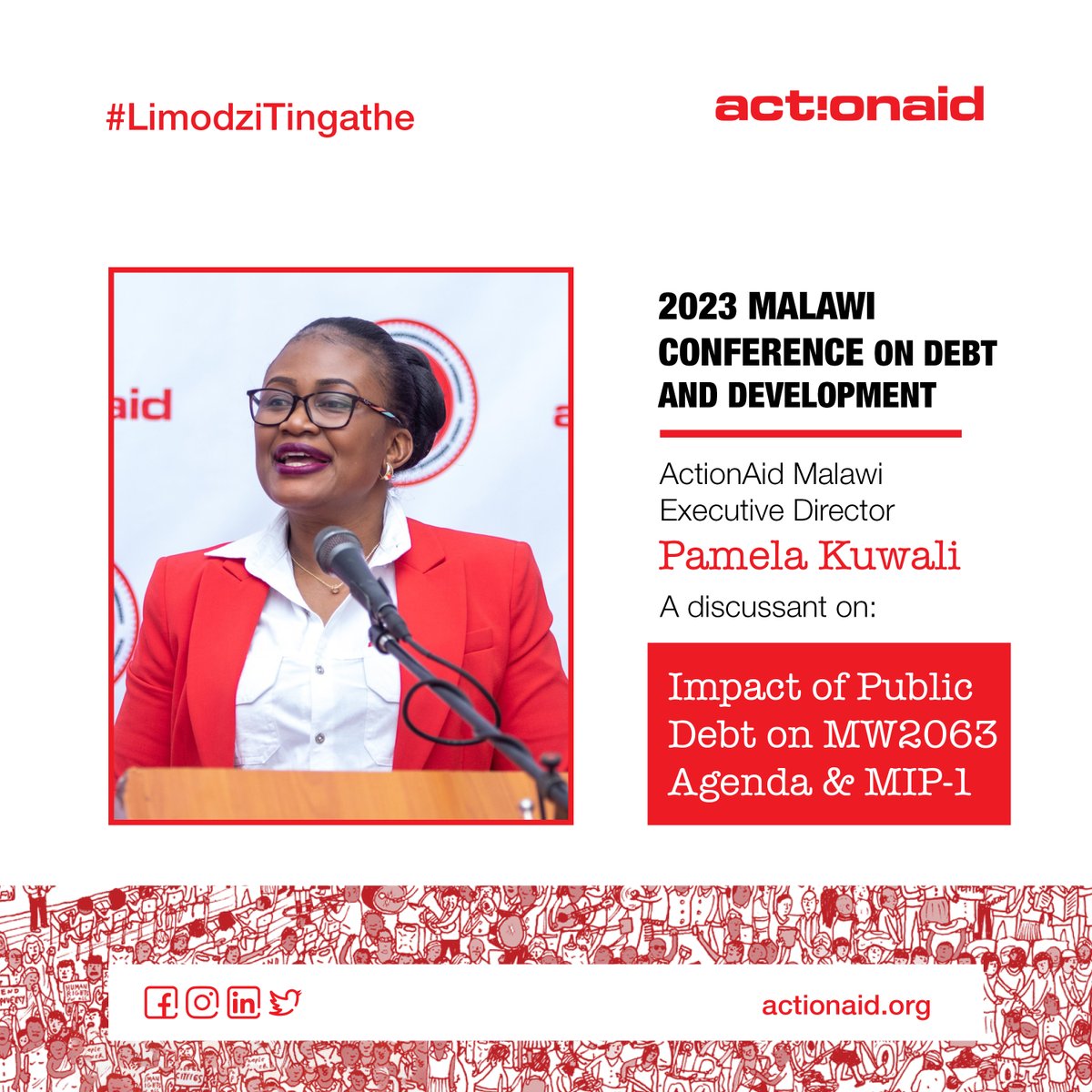 #2023MalawiConferenceonDebt Find out our Executive Director, Pamela Kuwali's take on the 'Impact of Public Debt on Malawi 2063 and its ten year implementation plan' as she joins fellow discussants on the topic in a moment.fb.watch/l-zWmP6ASD/
