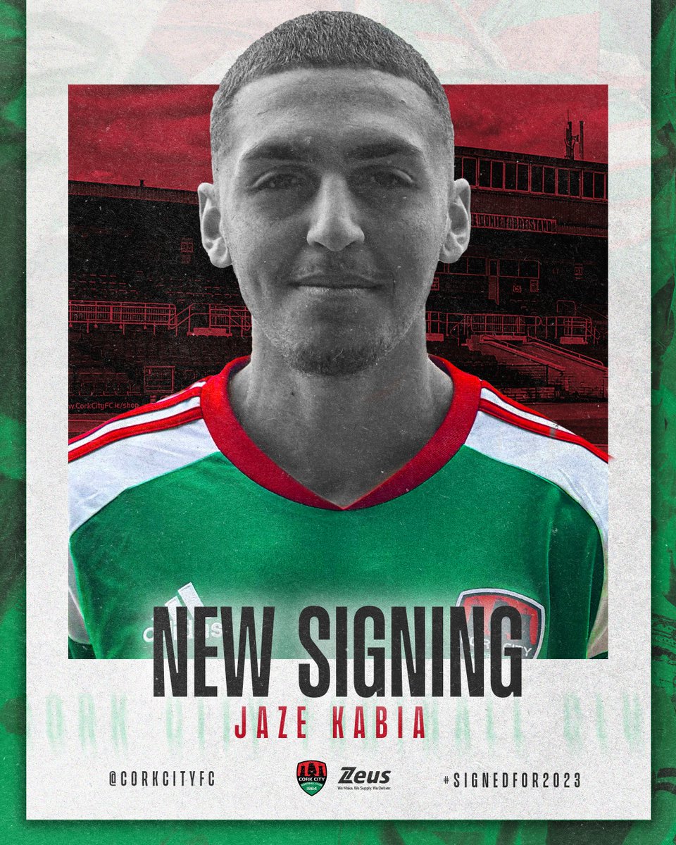 CorkCityFC's tweet photo. We are delighted to announce the signing of Jaze Kabia! ✍🏼

Welcome home, Jaze! 🤩

https://t.co/e5iTZsXDll

#CCFC84 || #LOI https://t.co/QECQN3txIq