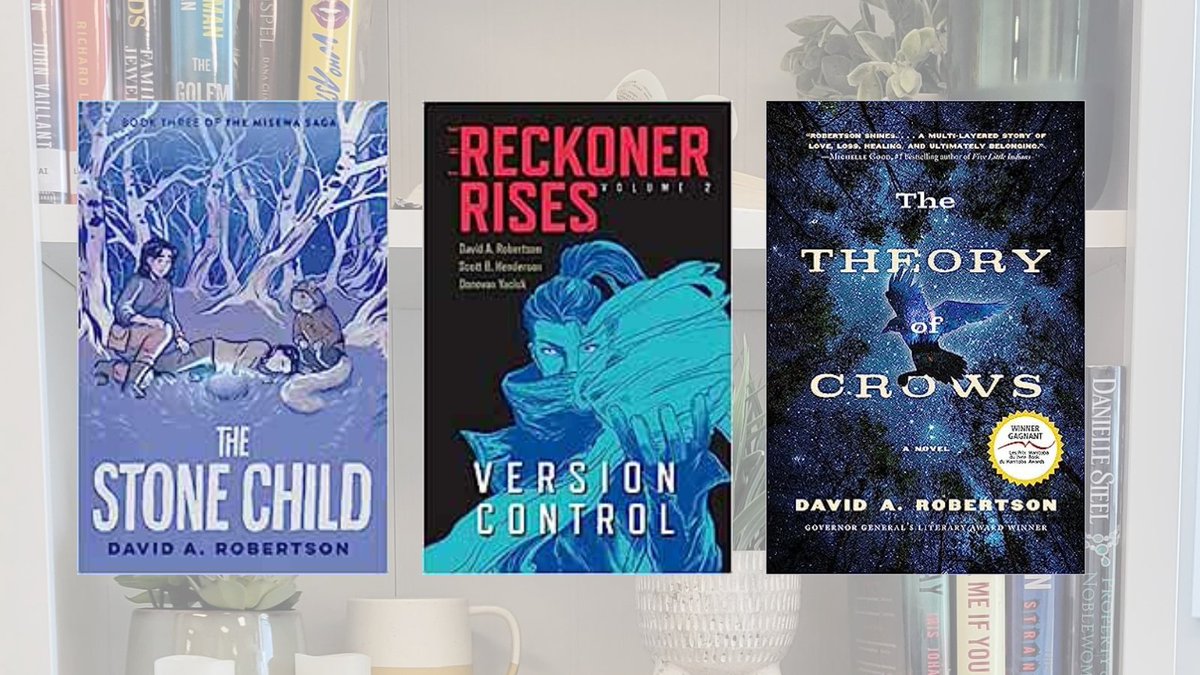Congrats to <a href="/DaveAlexRoberts/">David A. Robertson</a> on his 2023-2024 First Nation Communities Read Awards nominations! loom.ly/mBPGswg You'll find his latest book, The Stone Child, in our #catalogue and his other two nominated titles, The Theory of Crows &amp; Version Control!