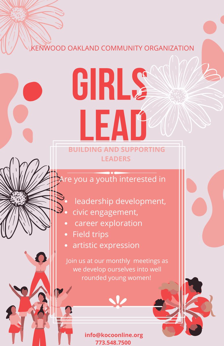 Right now our GIRLS LEAD youth leaders are planning more ways to increase safety for Black girls and women, the group most likely to go missing in the U.S.

Get involved by calling KOCO today at 773.548.7500. #KOCOmmunity #girlpower #TheChi