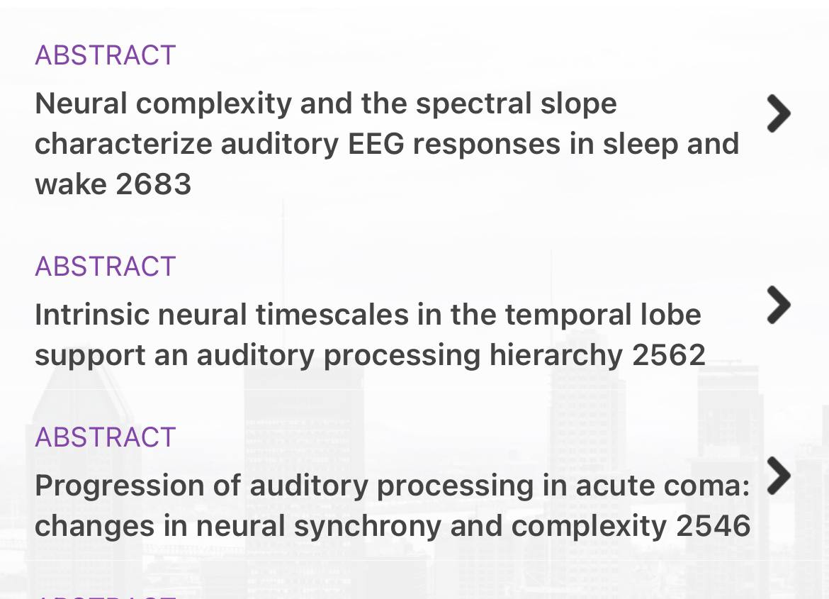 AthinaTzovara's tweet photo. Don't miss our #OHBM2023 posters today on auditory processing in coma (2546), sleep (2683), and wakefulness (2562) presented by the great: @lerknes @RiccardoC29 and Florence Aellen! https://t.co/Pwtk1xeCmm