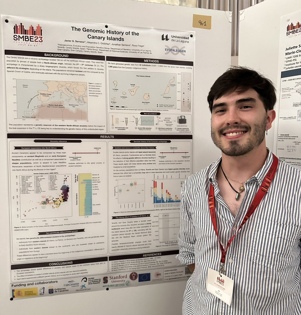 And @jgserrb will be presenting his work on the genomic history of the Canary Islands in poster #961