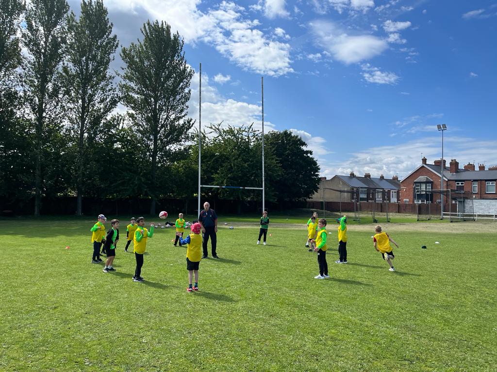 southshieldscc's tweet image. Great start to our free summer holiday cricket camps with over 40 lads engaged. Thanks to our funders and volunteers.
