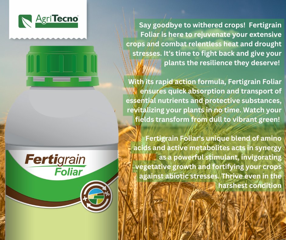 AgriTecno's tweet image. 🌱🔥 Conquer #HeatStress with Our Powerful  #AgroSolutions! 🔥🌱
Stay informed about cutting-edge agricultural solutions on Twitter! Connect with fellow farmers, share insights, and strengthen your crops against climate challenges. Let&apos;s cultivate resilience together! 🌾🌟