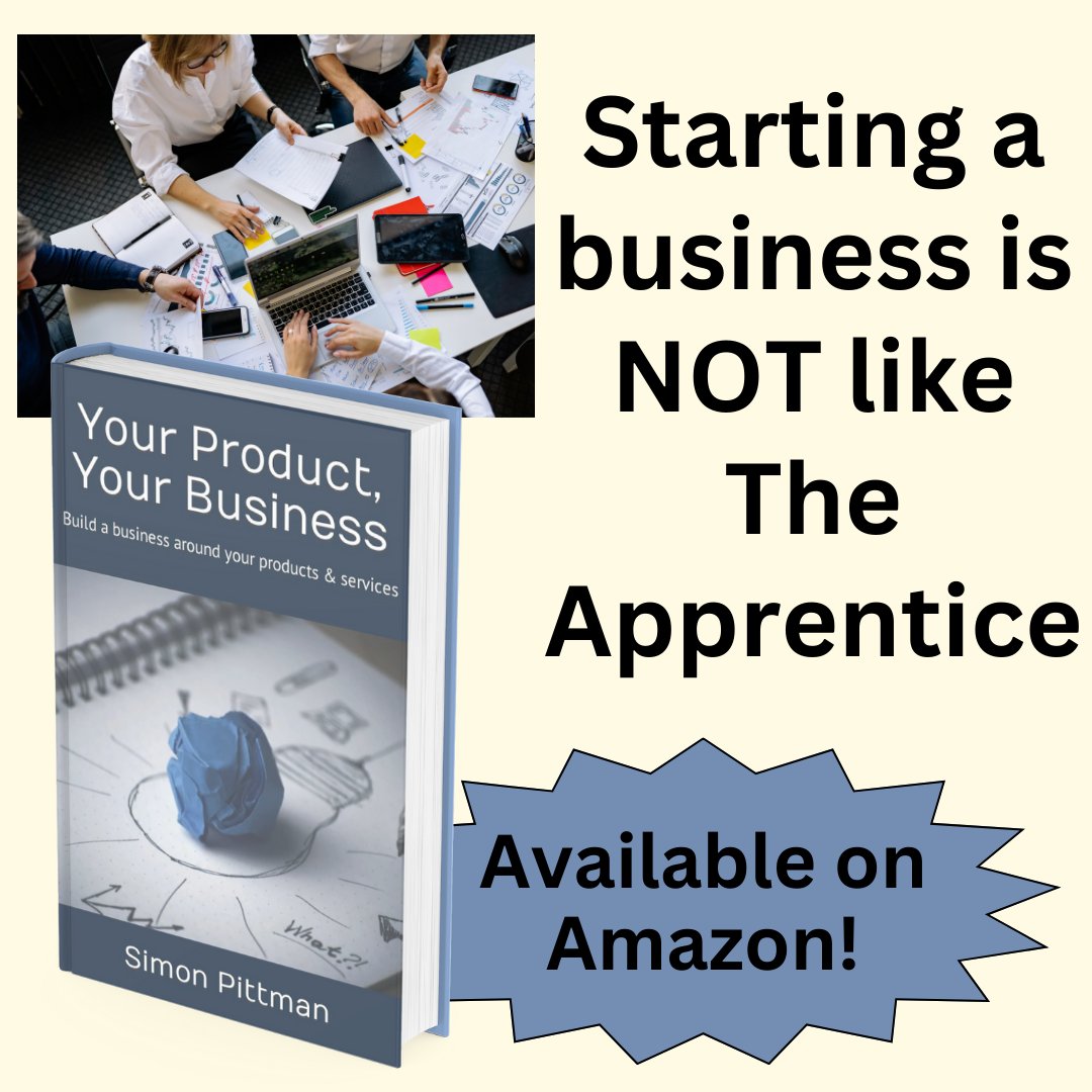 LibraryPlayer's tweet photo. Starting a business is not like an episode of "The Apprentice".
It's not easy & a lot of work involved.
Not just creating products/services - there's the business side.
This is one of the reasons I wrote "Your Product, Your Business"
https://t.co/1vV1f5ogUR
#bizitalk #sbutd https://t.co/Ghn2aSj7lC
