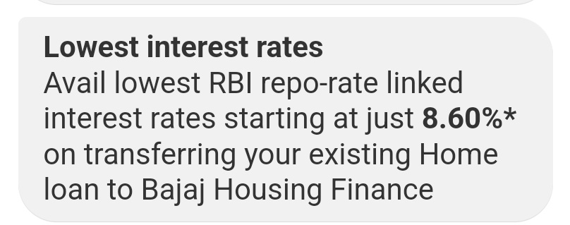 @Bajaj_Finance @Bajaj_Finserv @sanjivrbajaj @RBI
BajajHF offers 8.60%ROI for new customers; while 10% from existing. Why the difference? Is it justice? Why loot existing customer??