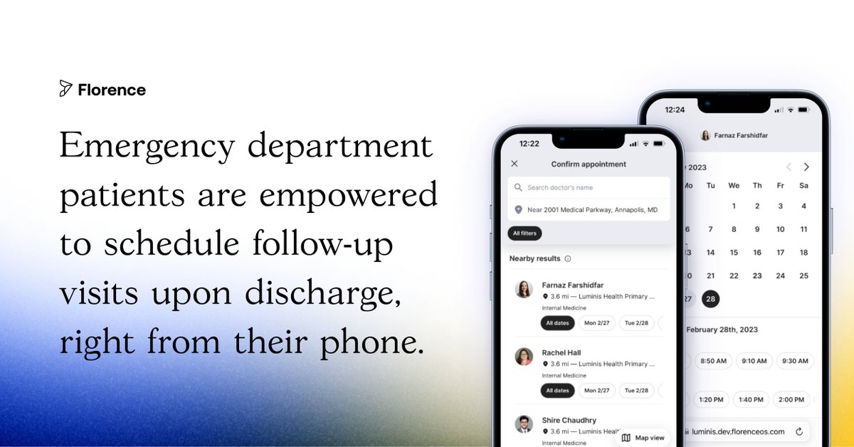 By connecting emergency department patients to specialists and primary care physicians for follow-up care, Florence keeps patients within your health system and increases patient retention. hubs.ly/Q01YMMVc0