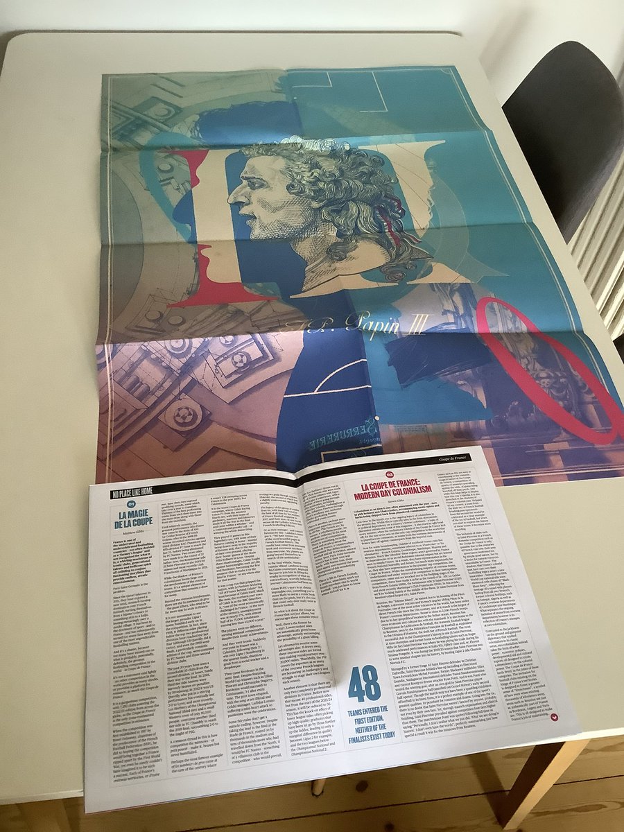 adelsgaard's tweet image. I just love @NPLHMAG magazine, not just a zine,  it’s also a foldout poster! Last time it was Zidane! 
This time it’s Papin! 
Great reading and awesome poster!