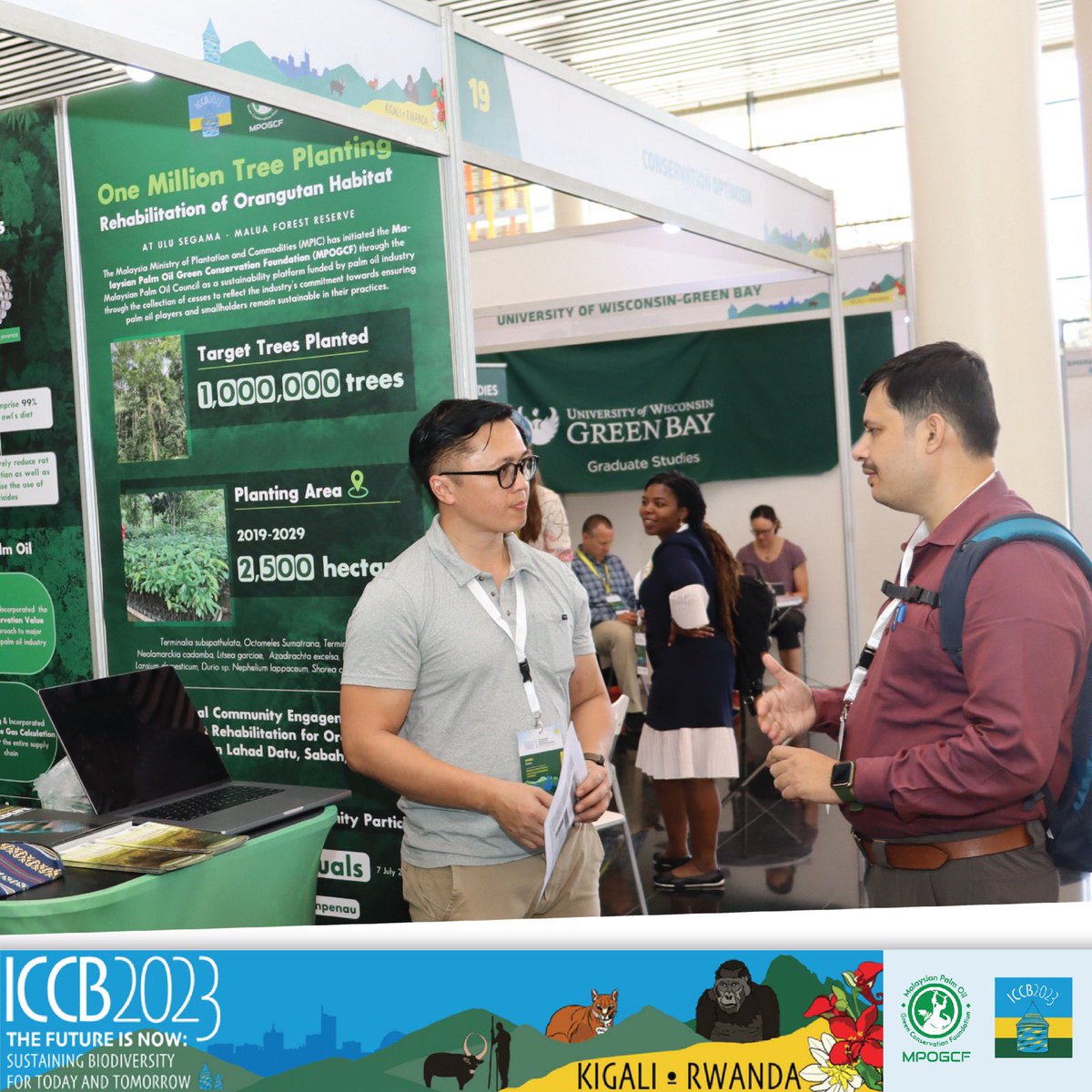 mpoGREEN's tweet photo. We are live at the International Congress for Conservation Biology (ICCB 2023), Kigali, Rwanda.

MPOGCF is participating to showcase our commitment to green conservation initiatives. 

#ICCB2023 #MPOGCF  @ICCB2023 @Society4ConBio #InternationalCongressforConservationBiology https://t.co/zVkcNjD00l