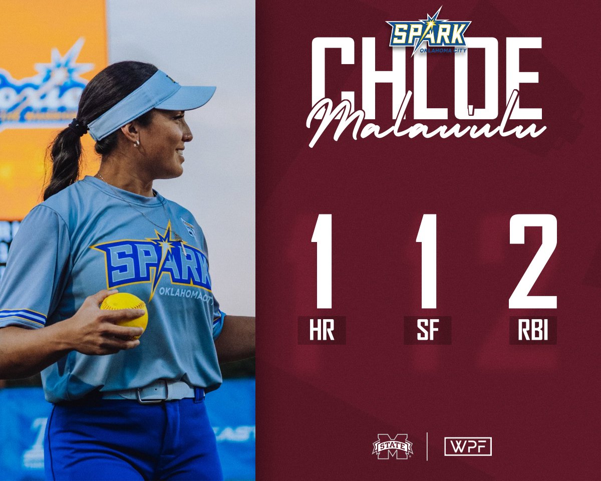 .@chloeetaliaa turned in her fourth multi-RBI game of the summer on Monday night, helping the @okcityspark to a 7-3 series-opening victory! #StateToTheShow | #HailState🐶