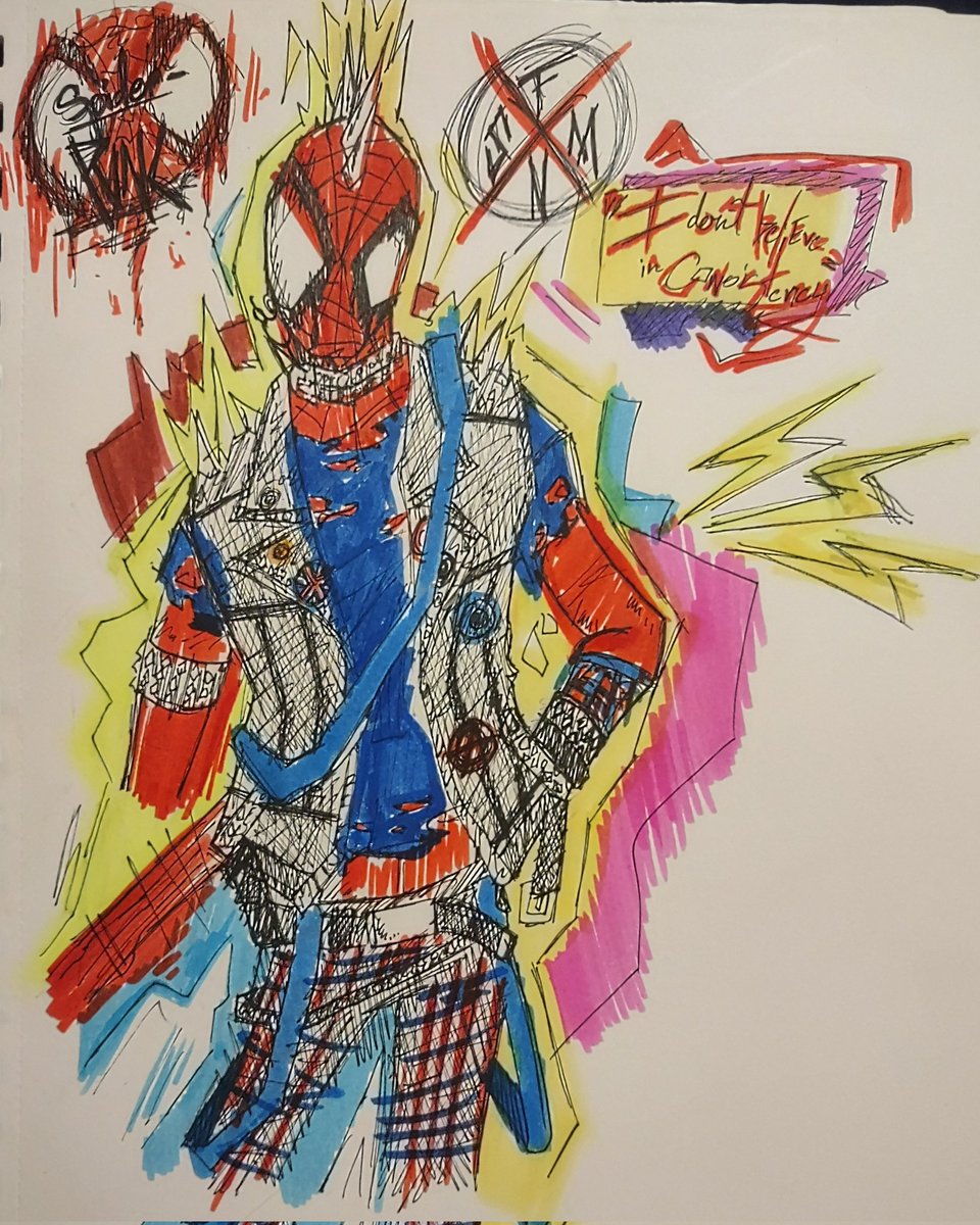 ZeroSans06's tweet photo. Fuck the establishment
#SpiderManAcrossTheSpiderVerse #Spiderpunk #traditionalart https://t.co/kKtsfKvs5Q