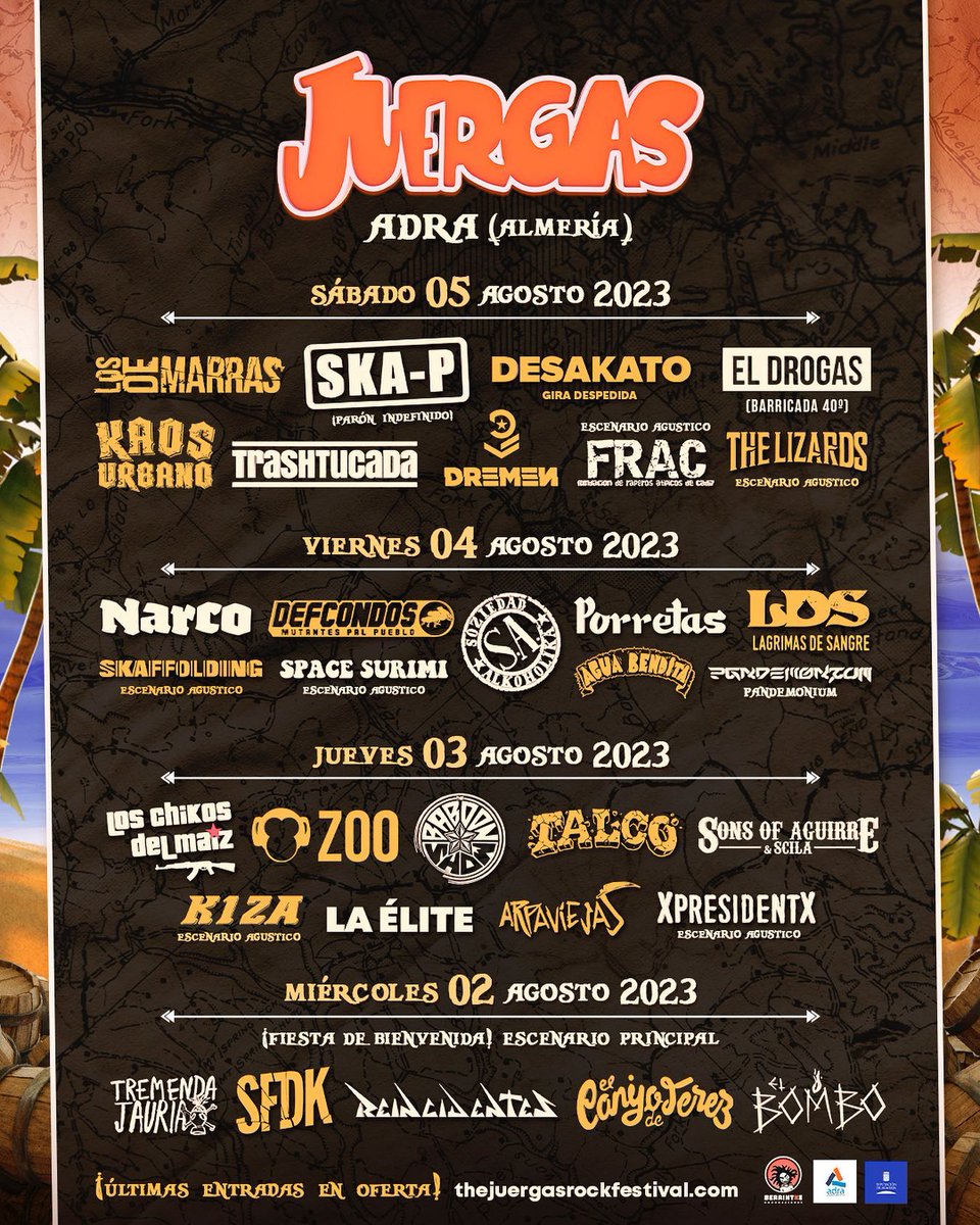 enterticket's tweet photo. 🤟No hay mejor forma de alegrarnos un día que viendo el calendario y dándonos cuenta que en nada volvemos a #Adra a disfrutar un año más del @thejuergasfest🤟

Cual es el artista que más ganas tienes de ver la semana que viene en una nueva entrega del #juergasfest❓ https://t.co/ZuKM3FomsA