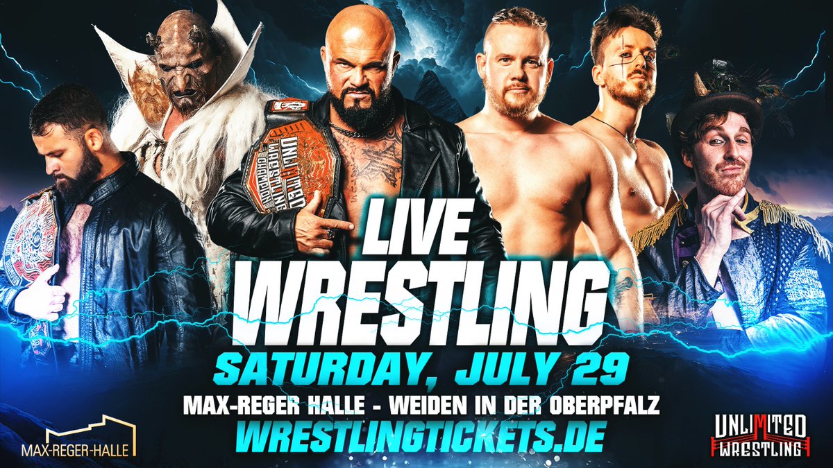 Ein Sturm zieht auf über #Weiden in #Bayern. Erlebt die Rückkehr des finsteren Krampus, das Debüt von UK Sensation Charles Crowley und jede Menge knallharte Action – nur am 29.7.23 bei Unlimited #Wrestling: #Thunderstorm!

🎟️wrestlingtickets.de
