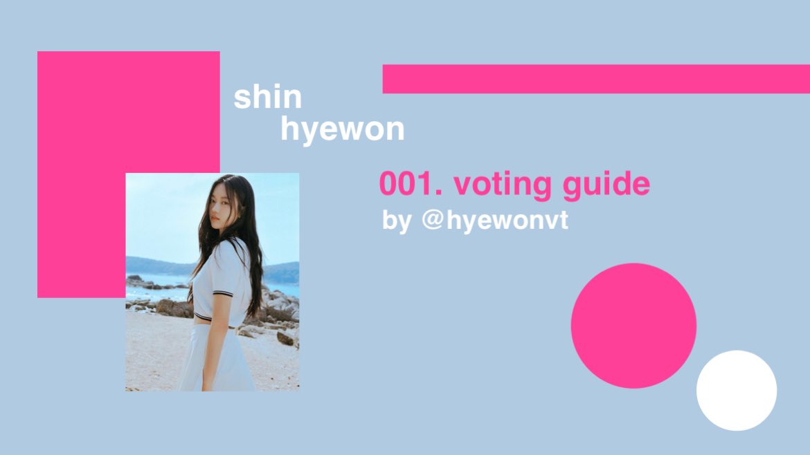 HYEWONVT's tweet photo. 001. VOTING GUIDE

Attached under this thread is a tutorial on how to vote on WEVERSE.

Please dm us if you have any concerns! 💙

#HYEWON #혜원 #RUNext #알유넥스트 https://t.co/vM47tICWhc