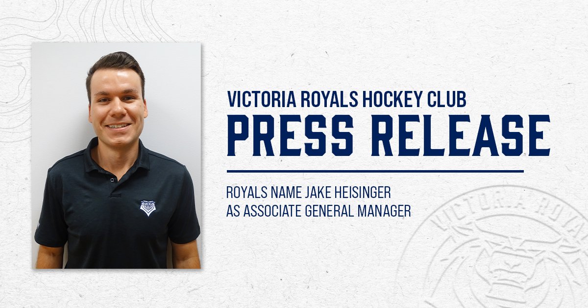 victoriaroyals's tweet photo. NEWS: The Victoria Royals have named Jake Heisinger as Associate General Manager.

READ 📝 | https://t.co/o4fMOOBKSv

(🖊️ @Tony_Trozzo_, @VictoriaBCNow) https://t.co/HC2AMwmSEe