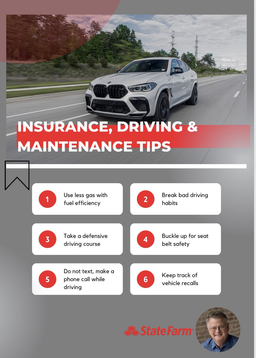 dancombsstatefa's tweet image. Here are insurance, driving &amp;amp; maintenance tips about how to stay safe on the roads! Call us today for more useful tips and to find the best auto insurance options for you 🚗

☎️ (706)-259-7466 / (706)-698-7466
#dancombs #statefarm #statefarmagent #daltonga #ellijayga