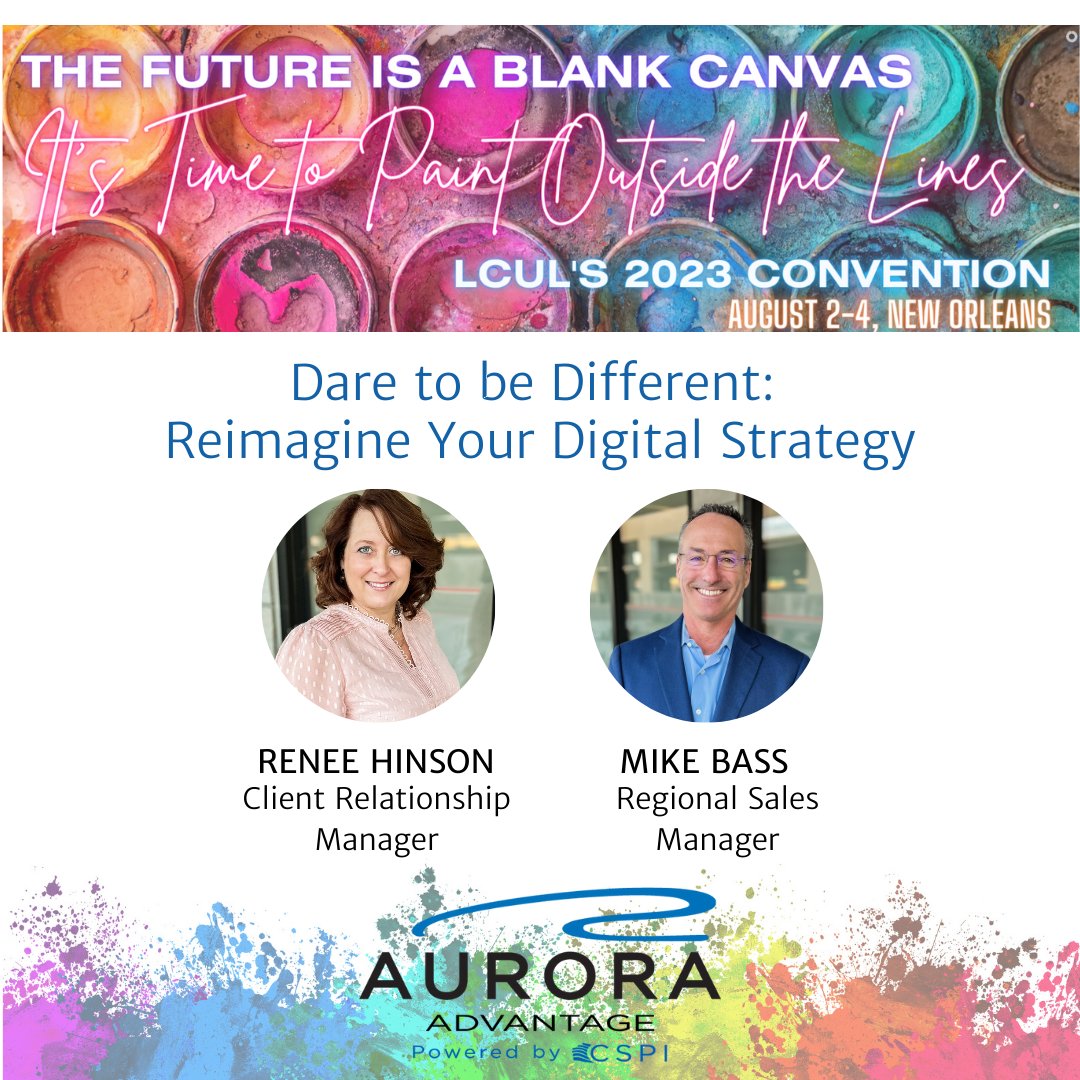 Our #AuroraAdvantage team is heading to Lousiana next week to help #creditunions reimagine their #digitalstrategy.