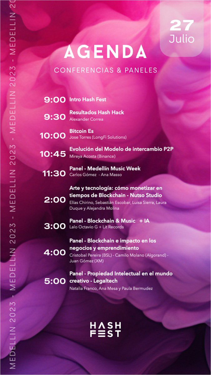HASHHOUSECLUB's tweet photo. Agenda @hashfest_ ✨🚀 https://t.co/qZqfO30ScD