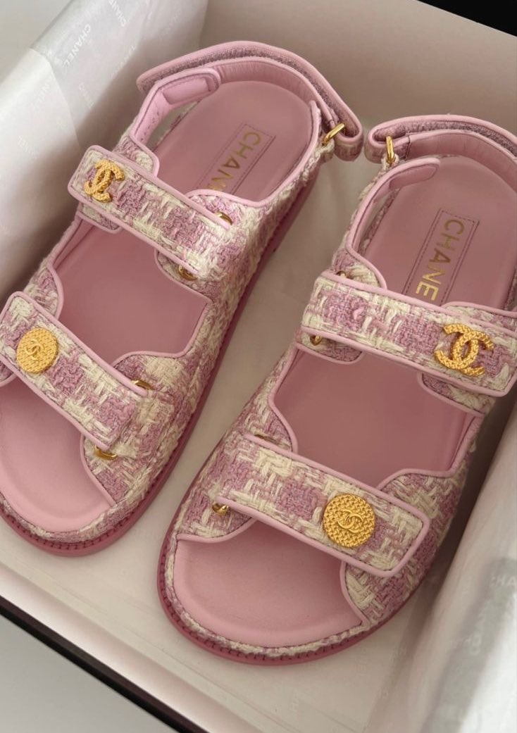 m ✨ on X: these pink chanel sandals  / X