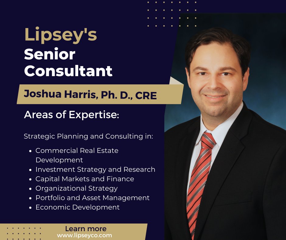 We're thrilled to announce our newest team member Joshua Harris. With a background in real estate economy and investment strategy, Josh specializes in real estate development, finance, capital markets, and business organizational leadership and strategy.