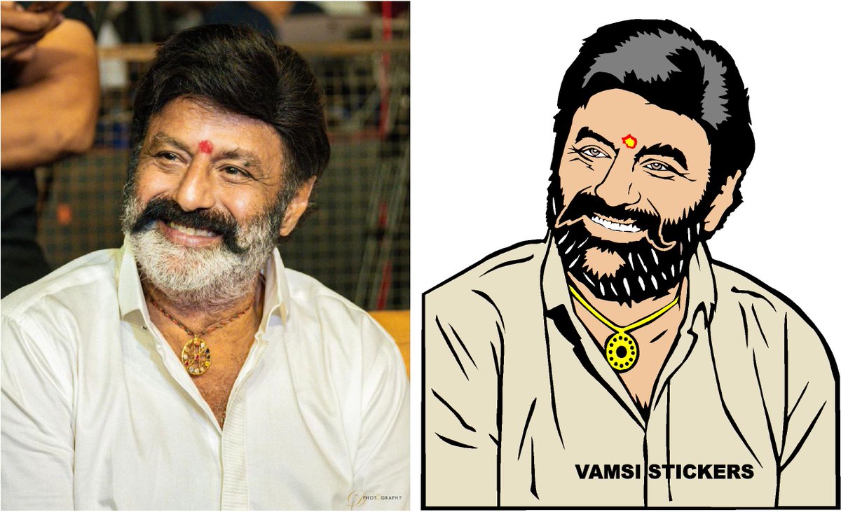 balakrishna garu image to radium sticker my work....vamsi stickers