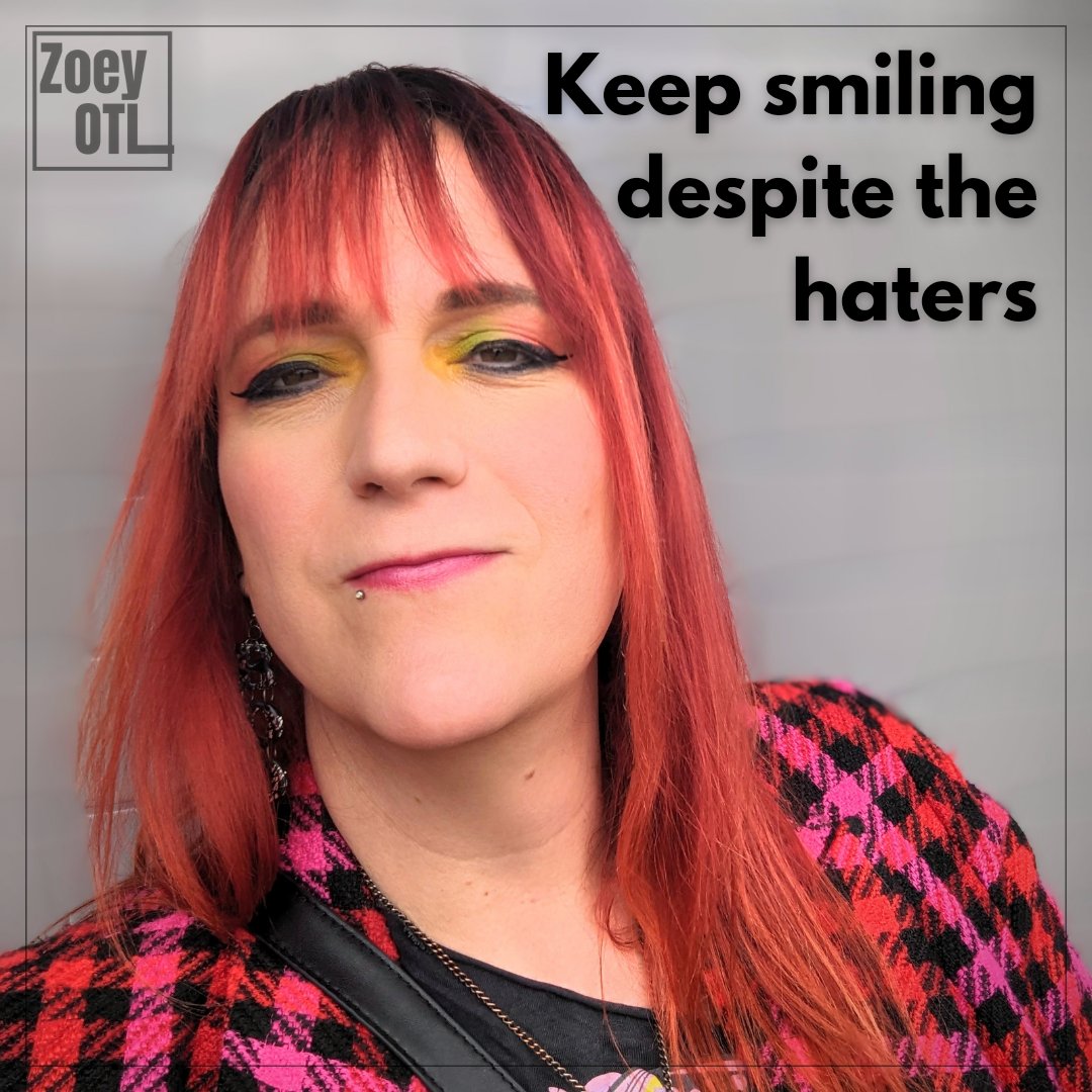 Zoey_OTL's tweet photo. Don't let the haters get you down. They exist, but they don't hold power on you unless you give it to them.
I'll keep on smiling because they do not have power over me, I have the power, the power of grey skull! 😜
Loves ya xxx
#ihavethepower #keepthepower #lovesya #transaware https://t.co/GH6oCkZRpT