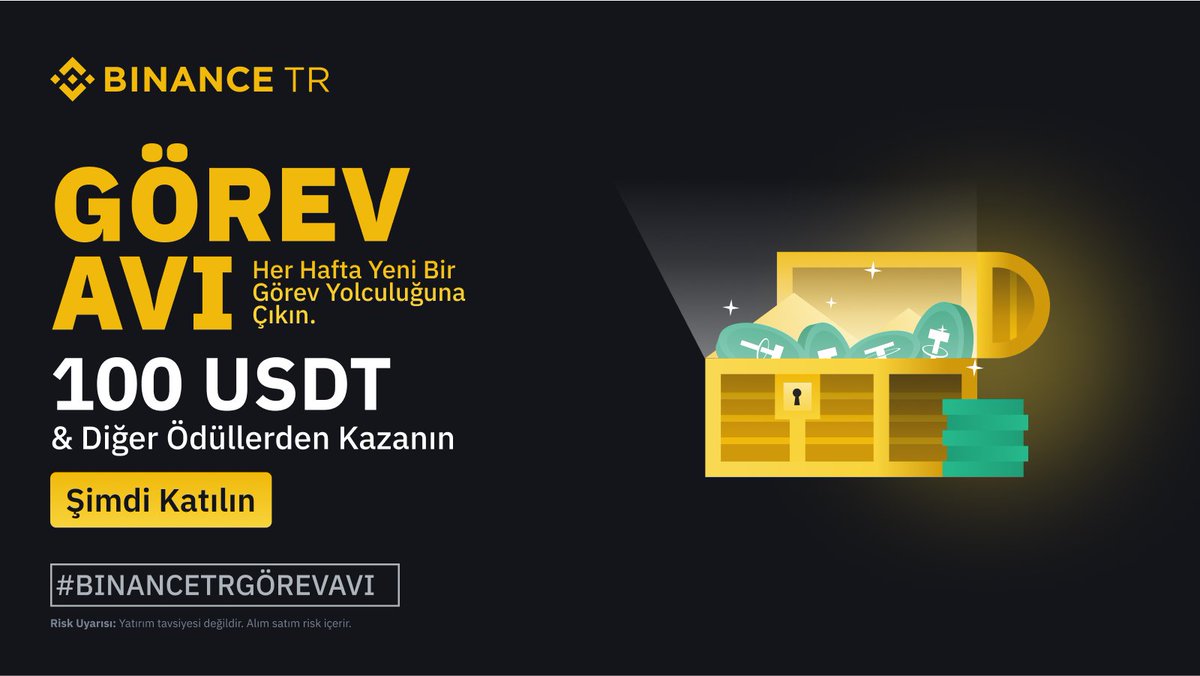 #BinanceTRGörevAvı ile büyük maceraya hazır olun!💪🏼

🔸Bizi takip edin.
🔸Her hafta yeni bir görev yolcuğuna çıkın.
🔸100 #USDT ödül havuzlu ilk haftanın görevini öğrenmek için tıklayın.👇🏻
bit.ly/BinanceTRGörev…