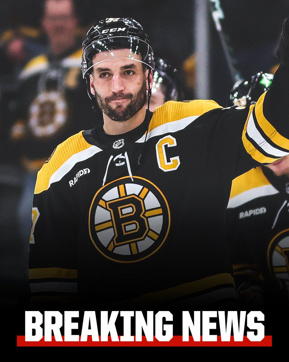 Breaking: Boston Bruins captain Patrice Bergeron, one of the best two-way forwards ever, announced his retirement. Bergeron played all 19 seasons for the Bruins.