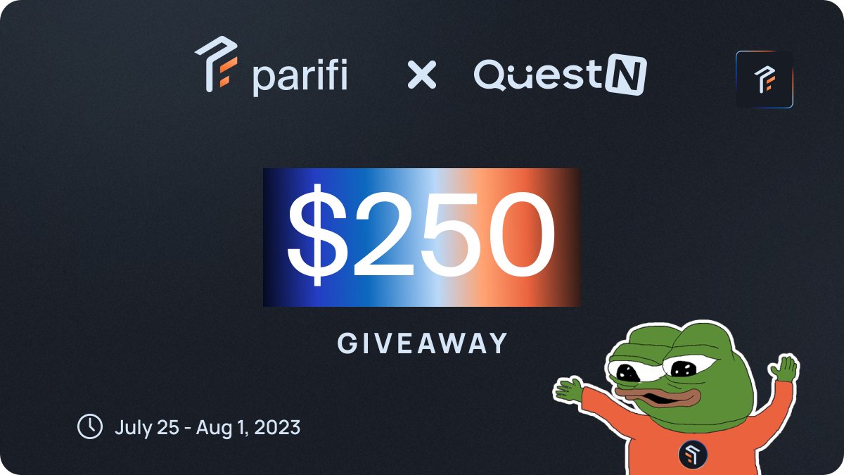 0xParifi's tweet photo. Join the @parifinance Twitter community &amp; stand a chance to win a share of 250 USDT! 🎉

Participate in our exciting giveaway &amp; help us grow our vibrant community. Complete simple tasks as listed in the link below👇

🔗Join now: https://t.co/eD3dIkVDlD  

#Giveaway #Crypto #DeFi https://t.co/aXnoaH0quc