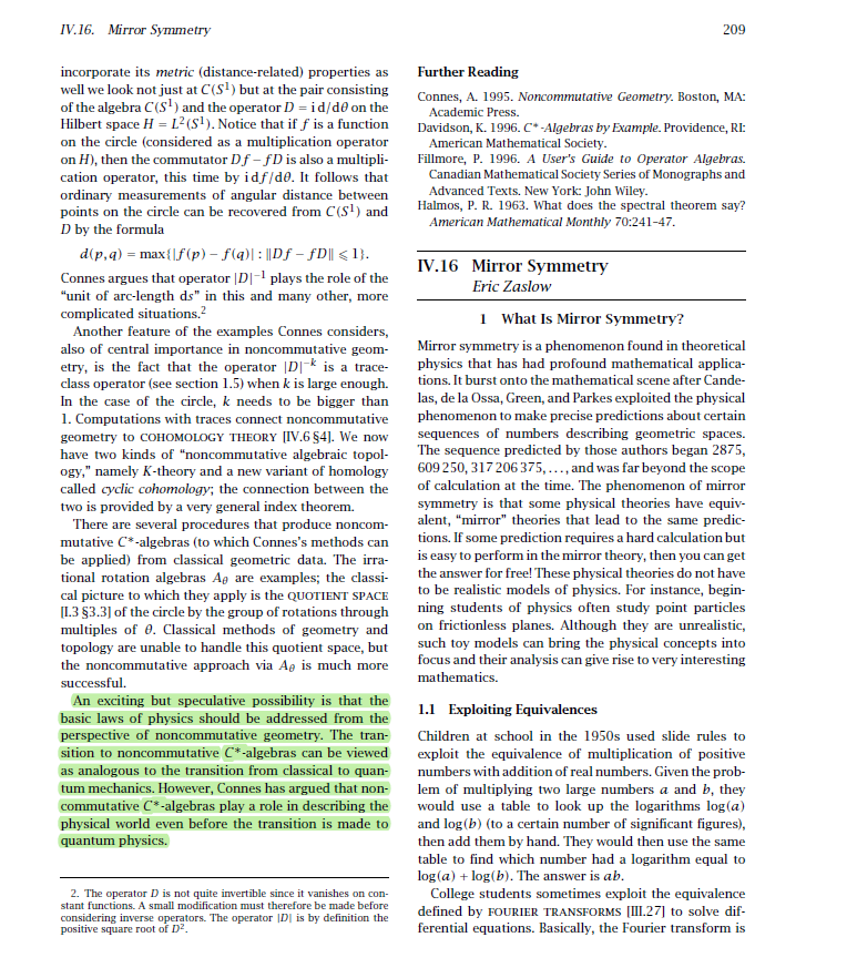 bardot_cedric's tweet image. Fun fact (warning😉?) about #StringTheory &amp;amp; #OperatorAlgebra: 
One can find very pedagogical introductions to both subjects in &quot;The Princeton Companion to Mathematics&quot;. The latter is explicitly exposed in IV.15 the former follows implicitly in IV.16 &amp;amp; IV.17 (note Higson &amp;amp; Roe...