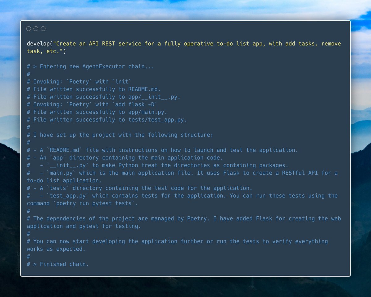 cristobal_dev's tweet image. Have you ever dreamed of creating an AI that...
... develops code autonomously?
... debugs and resolves coding issues on its own?
In this thread, I'm going to show you how to build that with @LangChainAI, leveraging @OpenAI API “functions”.
🧵👇