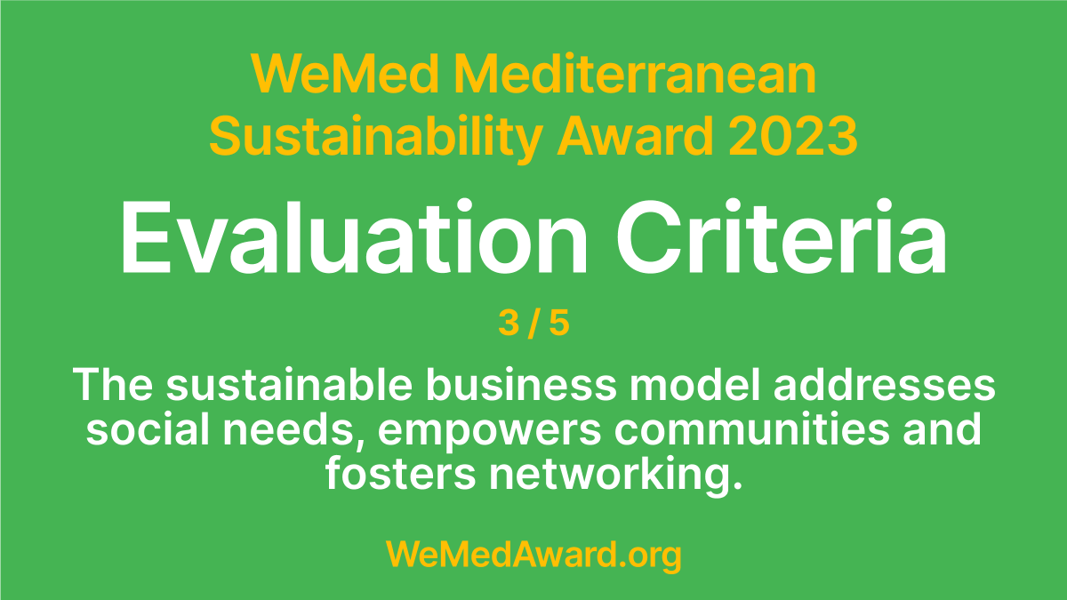 SwitchMed's tweet photo. WeMed Sustainability Award 2023
๐ฃ Green Entrepreneurs of the #Mediterranean, learn more about the criteria that would make your startup a winner of the #WeMed Award. ๐
โก๏ธAPPLICATIONS NOW OPEN โก๏ธ
Apply now: ๐ https://t.co/SfVFoeKO8c
More info: ๐ https://t.co/rjHw3BVsbo https://t.co/eweeHFDqfx