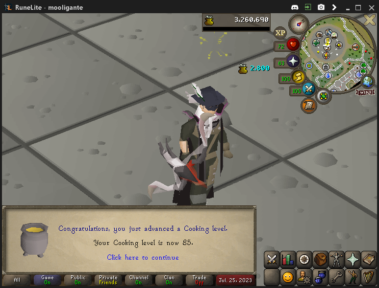mooligante's tweet photo. 85 cooking ☕️ my #osrs https://t.co/exL6DKlggP