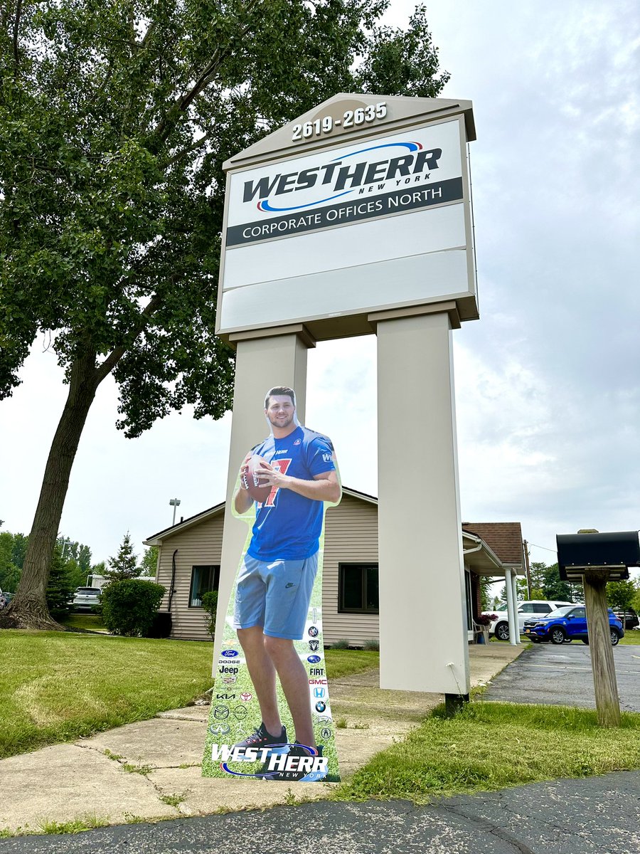 WestHerr's tweet photo. 🚨 #TeamWestHerr GIVEAWAY 🚨 - To celebrate the start of Training Camp, we are giving away a @JoshAllenQB cutout! 🏈 🚀

To enter, just RT &amp; make sure you are following us! Winner announced 7/28/23 ❤️💙 https://t.co/MHB4JPYCui