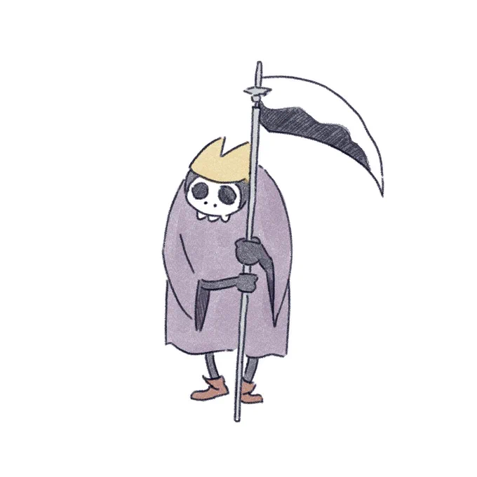 10月くらいから新作をスタートさせたくて。キャライラストを日課にして、ヒントを炙り出してみる  1:死神