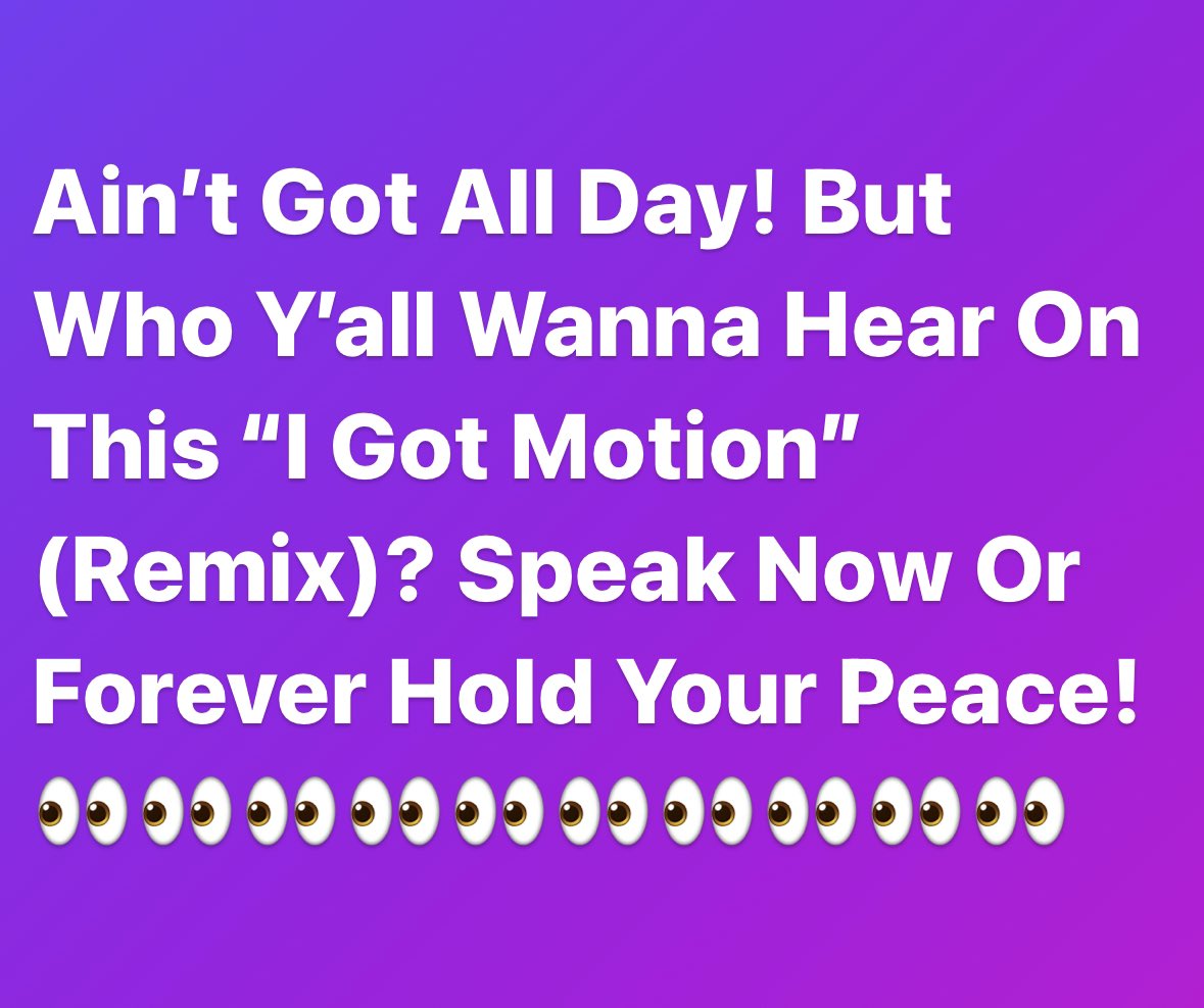 plies's tweet photo. 🗣🗣Who Y’all Want On Here?? 🤔 #Plies #IGotMotionRemix #IGotMotion  👀👀👀👀👀👀👀 https://t.co/d5J3aTPo2L
