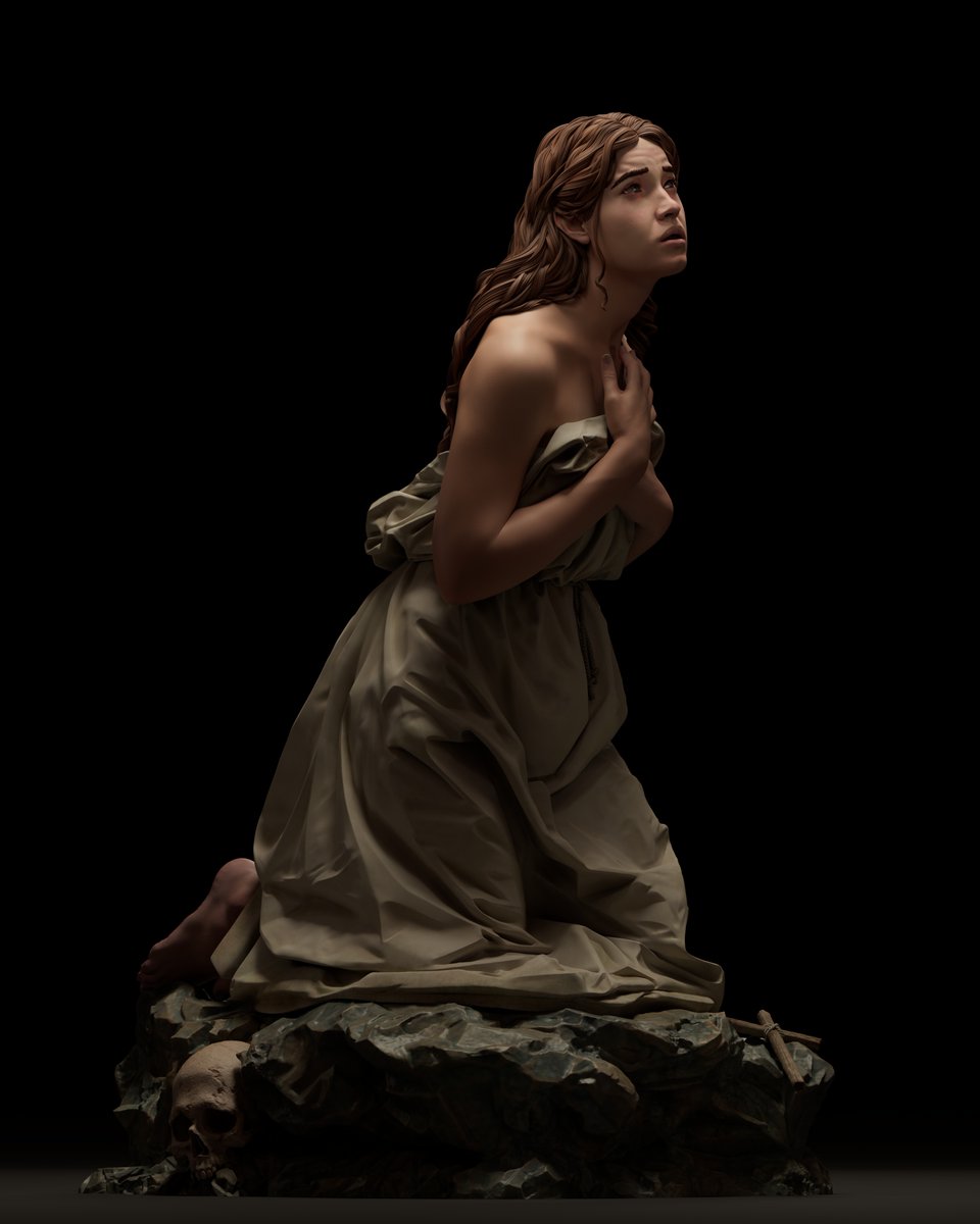 Lazaroramirez_'s tweet photo. Penitent Mary Magdalene
Hi! Here you have some renders of my last sculpture, soon I will upload more. I hope you like it.

.
#zbrush #maxon #3art #sculpture #sculpt #marymagdalene #mariamagdalena #imagineria #artesacro #artwork #anatomy #photography https://t.co/BiC9cE7dXz