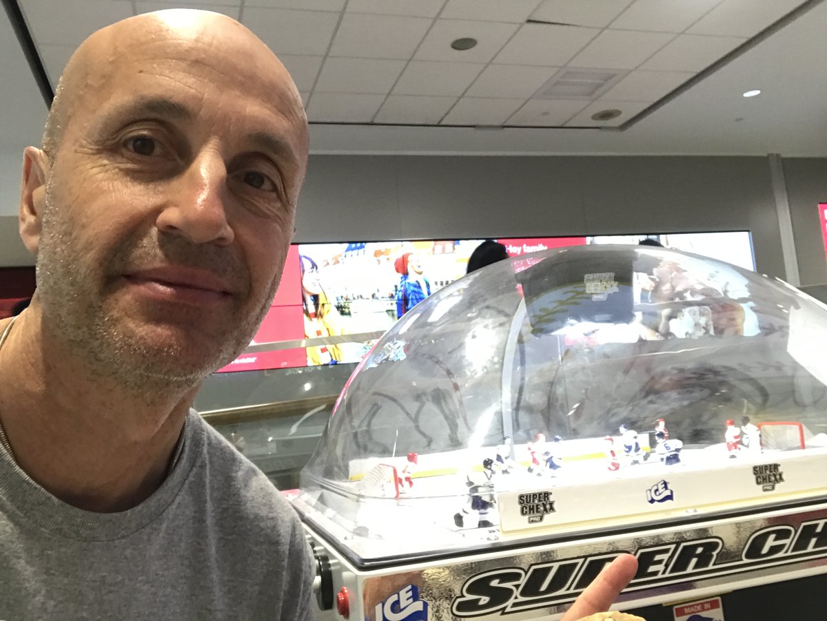 How great is this? Now you can play <a href="/ICESuperChexx/">Super Chexx Bubble Hockey</a>   bubble hockey in front of <a href="/boosterjuice/">Booster Juice</a> at <a href="/TorontoPearson/">Toronto Pearson</a> while waiting for your next flight. We believe there should be one in every airport!