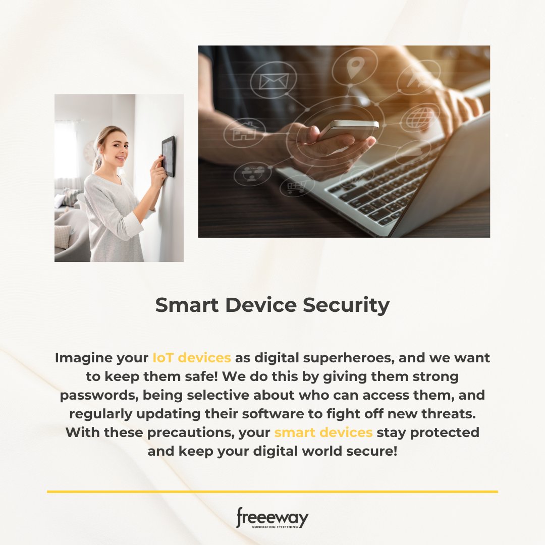 1/2 You protect your health, house, travels.... but do you protect your digital world too? ⤵️ Follow us for all things #IoT 
#SafeAndSecureIoT #GuardYourData #TechProtection #CyberShield #SecureYourDevices #FortifiedNetwork #DataSecurity #SmartTech #SafeTech