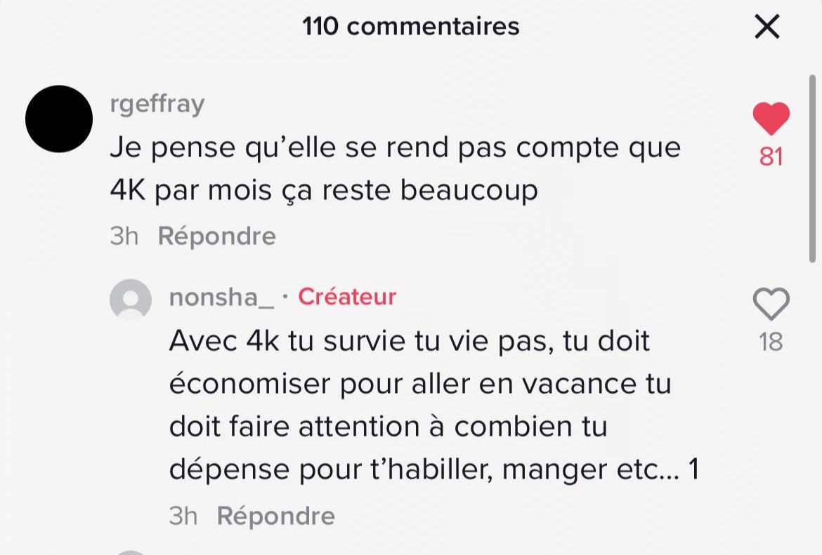 <a href="/can10up/">Candice ♡</a> « tu survis avec 4k » dans quelle planète ils vivent