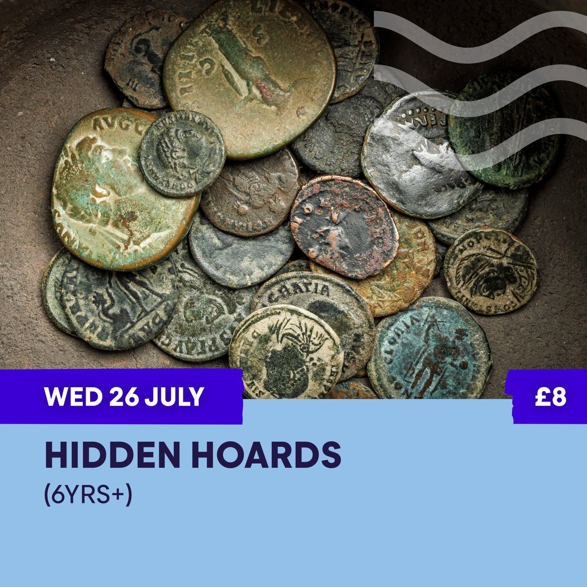 We have a few spaces left for tomorrows history session Hidden Hoards, where we'll be discovering things that have been found under the ground, starting with a look at some of the hoards found in Hampshire and Dorset. Book tickets here - wegottickets.com/event/579632