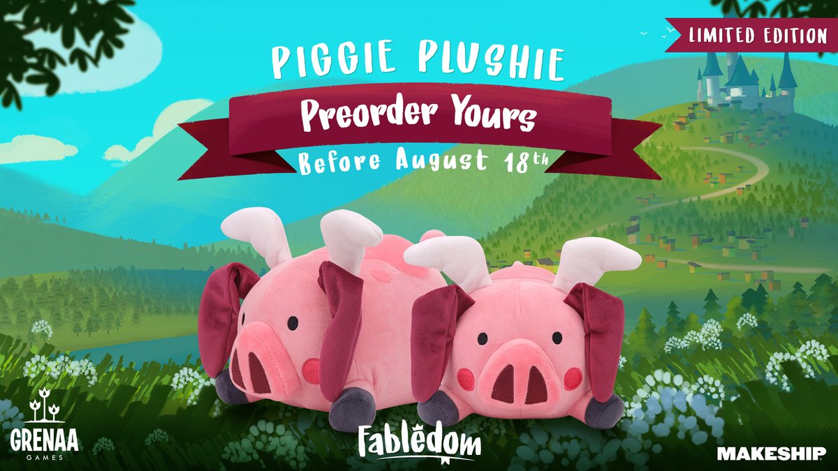 Oh nooo! The flying pigs have escaped from #Fabledom, and they are coming to the real world! Please, we need your help to catch them all! 🐷

Catch a cute plush pig before August 18th, or they will be lost forever: swll.to/fabplsh