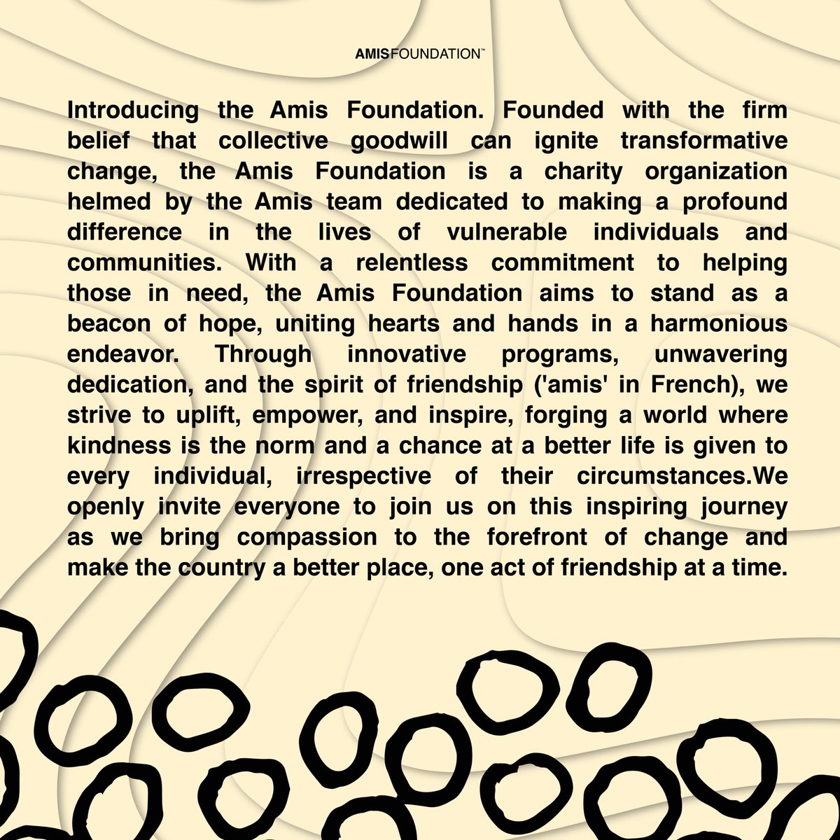 amisdayclub's tweet photo. Introducing the Amis Foundation. Founded with the sole purpose of helping and uniting. 🤍

#WeAreAmis https://t.co/eQCbsI6kaZ