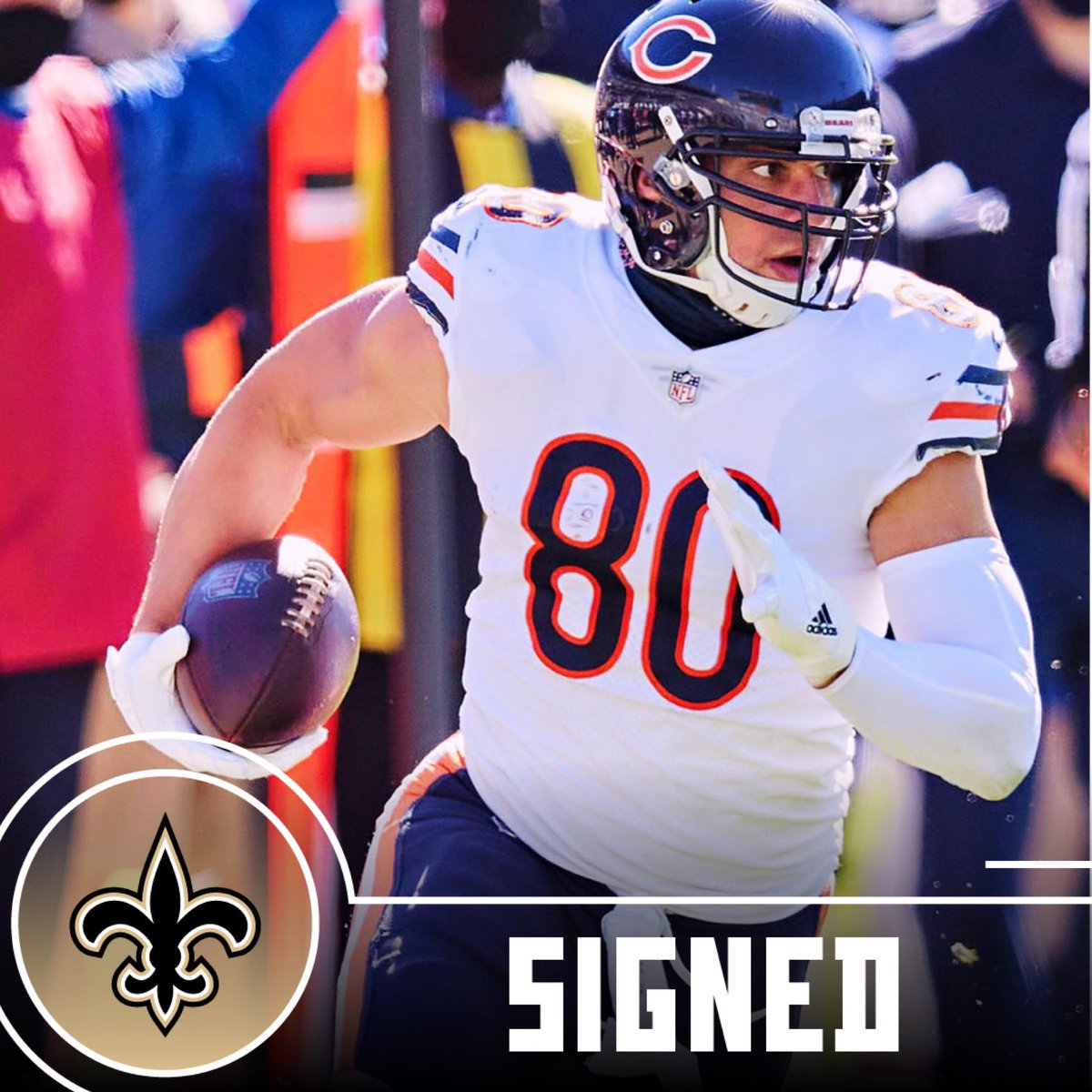 The #Saints signed veteran TE Jimmy Graham to a 1-year deal. 

Graham, 36, returns to New Orleans after stints with the #Seahawks, #Packers, and #Bears. https://t.co/MqGXJVDGP5