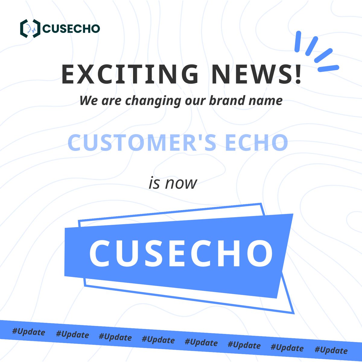 After much anticipation, we are thrilled to announce the change of our brands name, to better reflect our vision and values. 

We’re excited to continue serving you under our new identity 

#businessgrowth #customeranalytics #businessmanagement #explore #cusecho